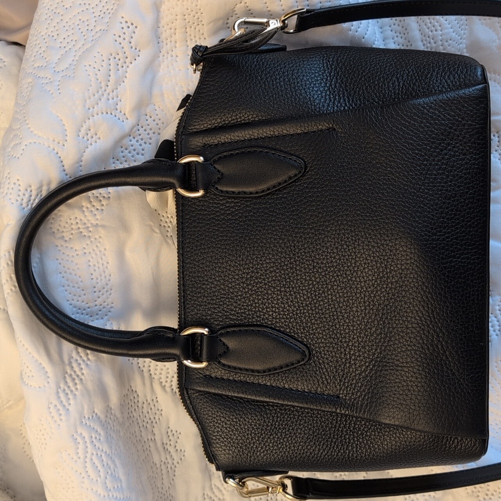Michael Kors Sienna Pebbled Leather Satchel w/Floral Wallet & Scarf - Picture 6 of 10